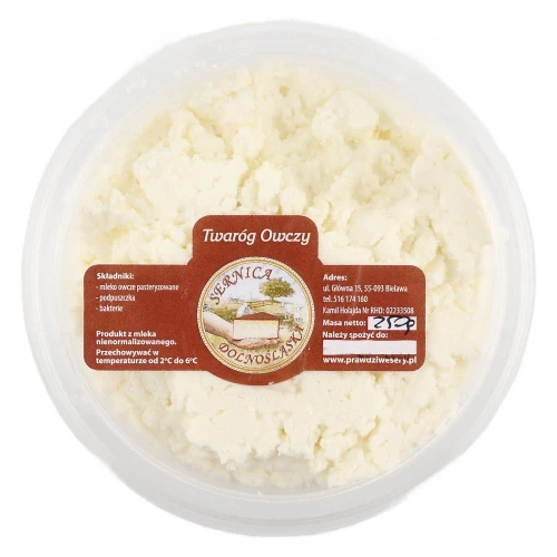 Twaróg owczy 250 g – Sernica Dolnośląska, opakowanie