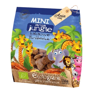 Ciastka kakaowe Mini jungle bio 100g