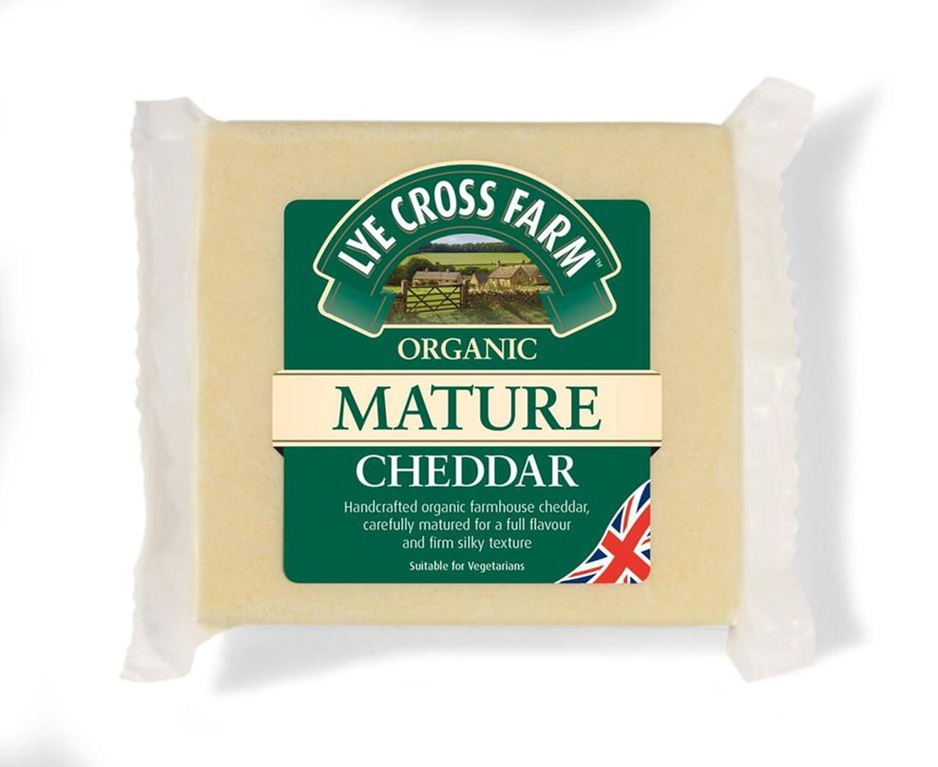 Ser Cheddar dojrzały BIO 200g — Lye Cross Farm, prawdziwy ser podpuszczkowy długo dojrzewający