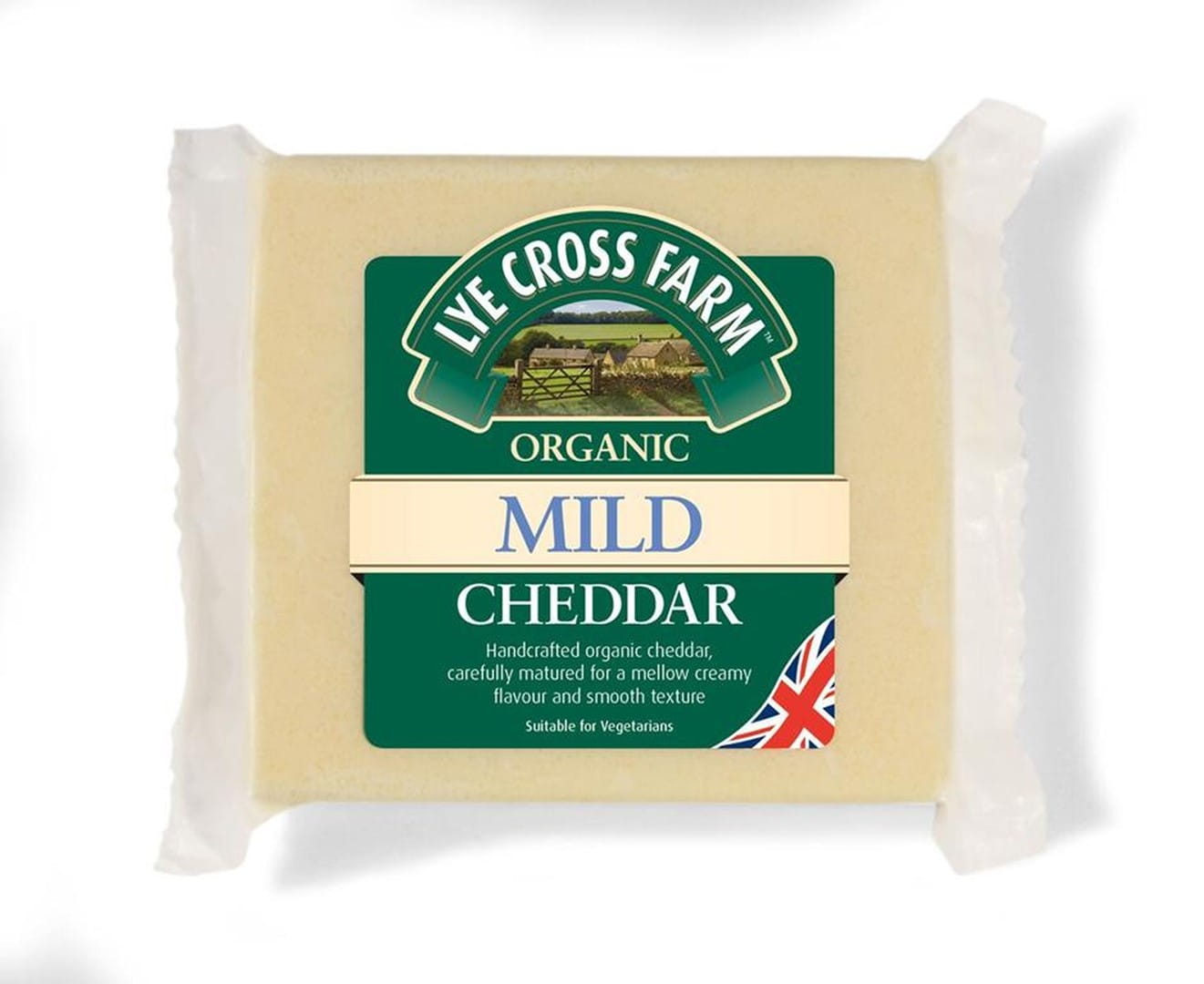 Ser Cheddar łagodny BIO Lye Cross Farm 200g — krótki skład 3 składniki, bez fosforanów